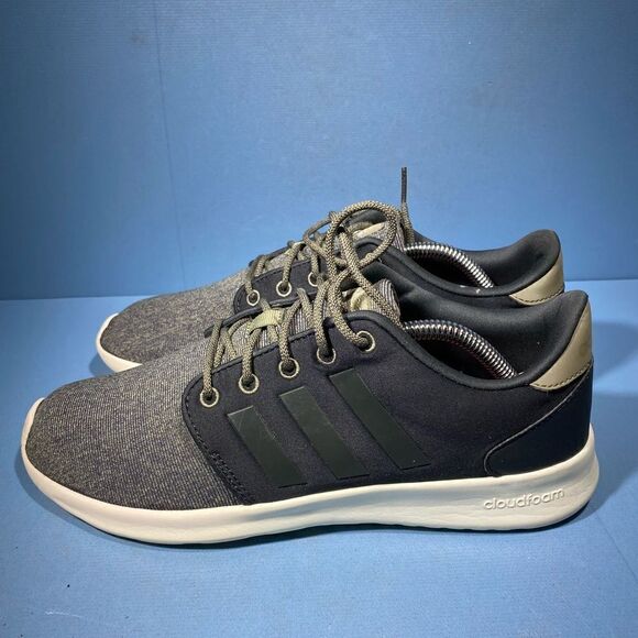Adidas QT Racer Womens Size 9 Running Shoes Black Gray Athletic Trainer Sneakers - Picture 4 of 8